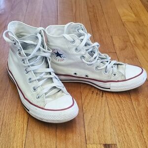 Converse All-Star womens high top  white and red sneakers